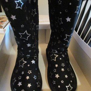 Air Walk New Emma Boot Black with Stars Size 1 Kid